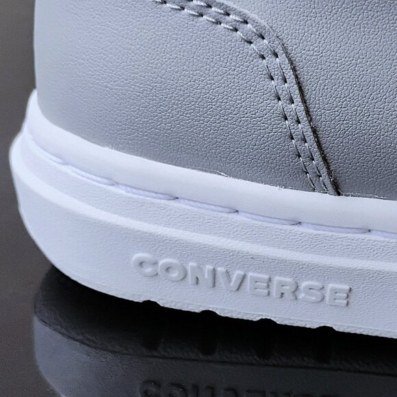 Converse Men Pro Blaze V2 Sport Luxe Faux Leather Sneaker in Classic Grey/Black - Picture 6 of 14